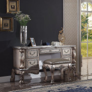 28193 Vintage Bone White Finish Vanity Desk Dresden Collection By Acme Furniture