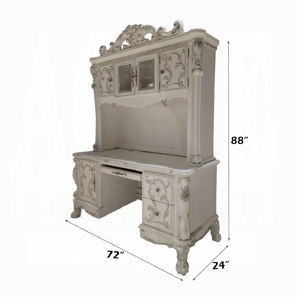 OF01717 Dresden Computer Desk & Hutch | White | ACME