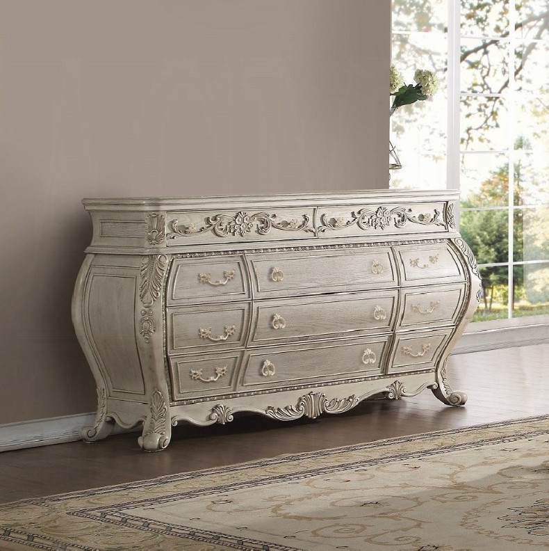 27015 Dresser Antique White Ragenardus Collection By Acme Furniture