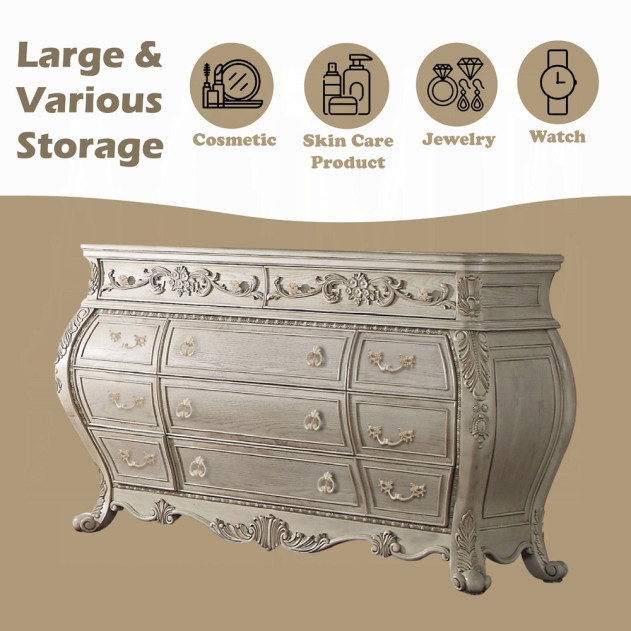 27015 Dresser Antique White Ragenardus Collection By Acme Furniture