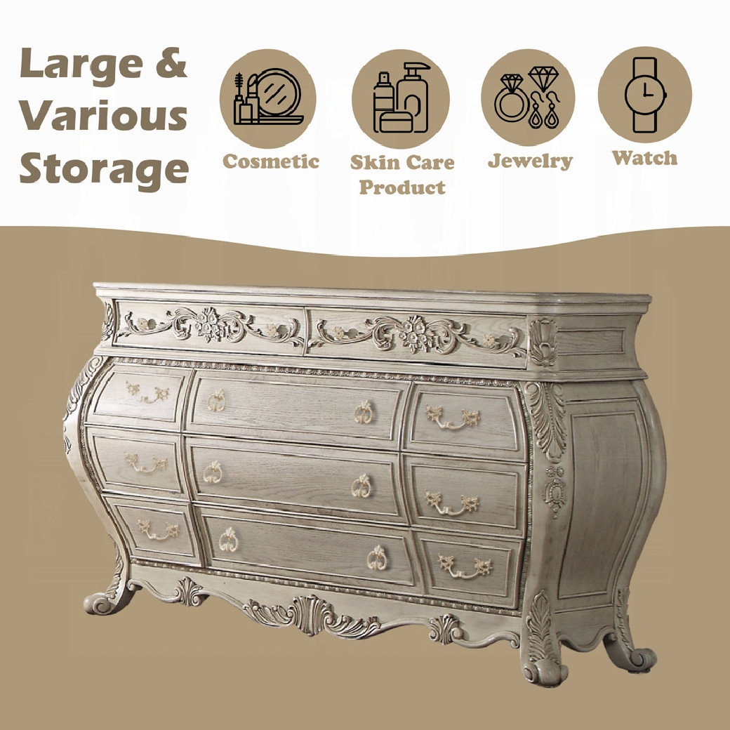 27015 Dresser Antique White Ragenardus Collection By Acme Furniture