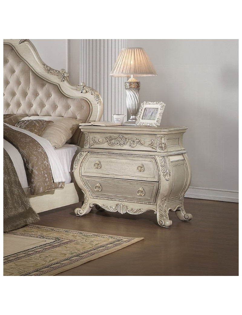 27013 Nightstand Antique White Ragenardus Collection by Acme Furniture