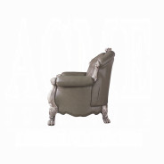 58176 Loveseat PU & Vintage Bone White Finish Living Room Dresden Collection by Acme
