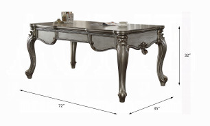 92820 Silver / Antique Platinum Finish Home Office Set Acme Versailles II Collection