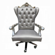 92820 Silver / Antique Platinum Finish Home Office Set Acme Versailles II Collection