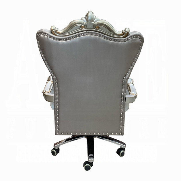 92820 Silver / Antique Platinum Finish Home Office Set Acme Versailles II Collection