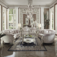 52085 Living room Ivory Velvet Bone white Versailles Collection By Acme Furniture