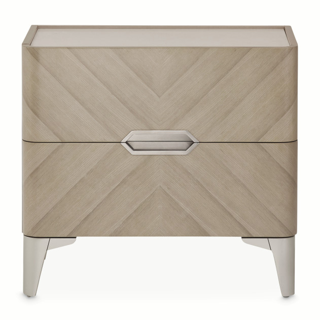 Penthouse Nightstand in Ash Gray by Michael Amini N9033040-130