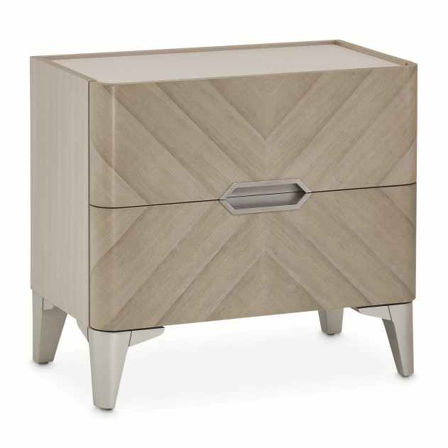 Penthouse Nightstand in Ash Gray by Michael Amini N9033040-130