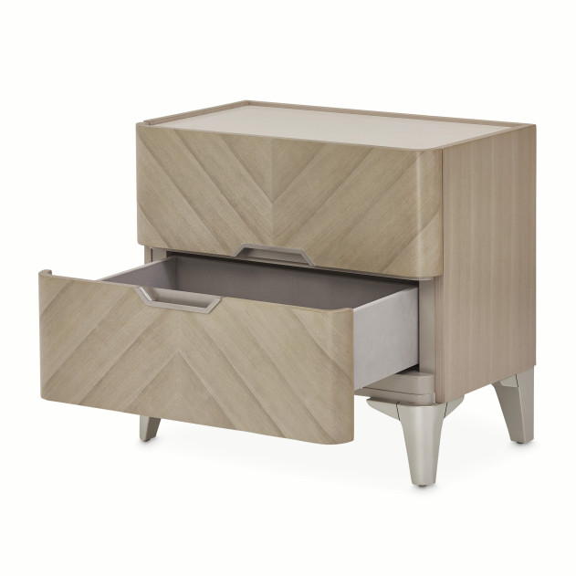 Penthouse Nightstand in Ash Gray by Michael Amini N9033040-130