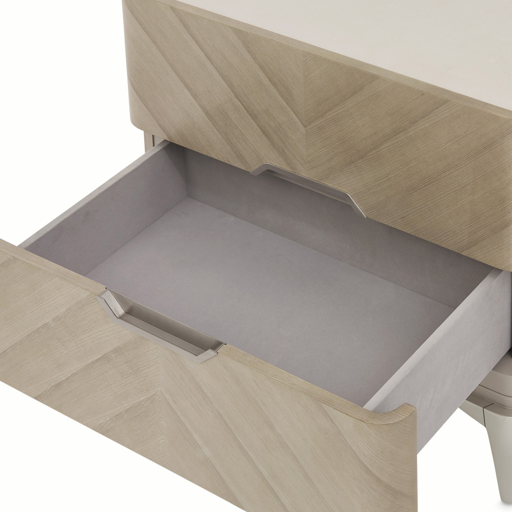 Penthouse Nightstand in Ash Gray by Michael Amini N9033040-130