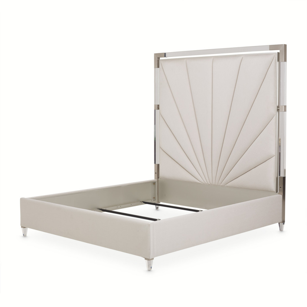 Penthouse Queen Tall Panel Bed in Ash Gray by Michael Amini NF9033000QN3T-130