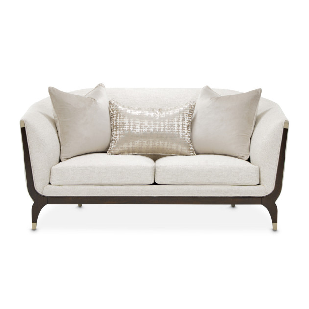 Paris Chic Loveseat in Espresso by Michael Amini NF9003825-CRMNI-409
