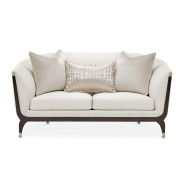 Paris Chic Loveseat in Espresso by Michael Amini NF9003825-CRMNI-409