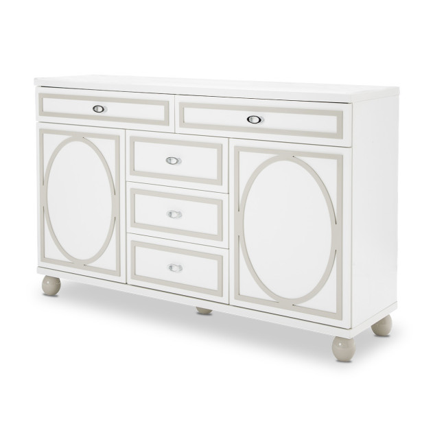 Sky Tower Cloud White Dresser by Michael Amini | The Mansion Furniture