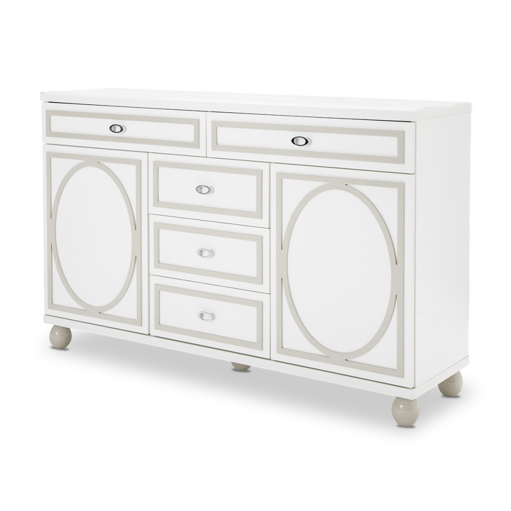 Sky Tower Cloud White Dresser by Michael Amini | The Mansion Furniture