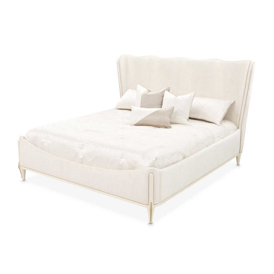 Queen Bed Creamy Pearl Finish La Terraza Collection By Michael Amini 9092000QN3-112