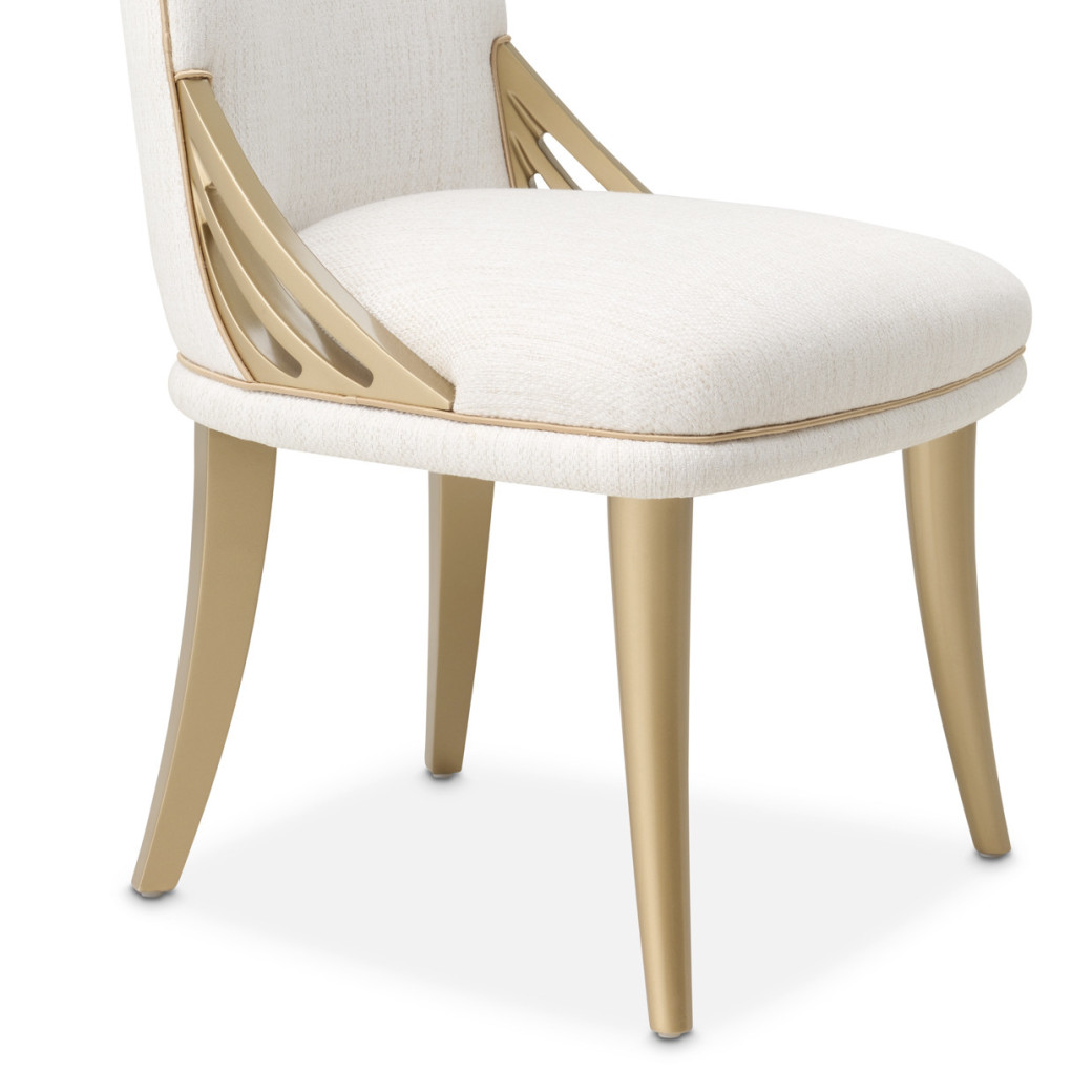 La Terrazza Dining Side Chair – Creamy Pearl Finish by Michael Amini 9092003A-112