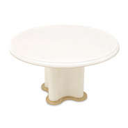 La Terrazza Round Dining Table – Creamy Pearl Finish by Michael Amini | 9092301-112