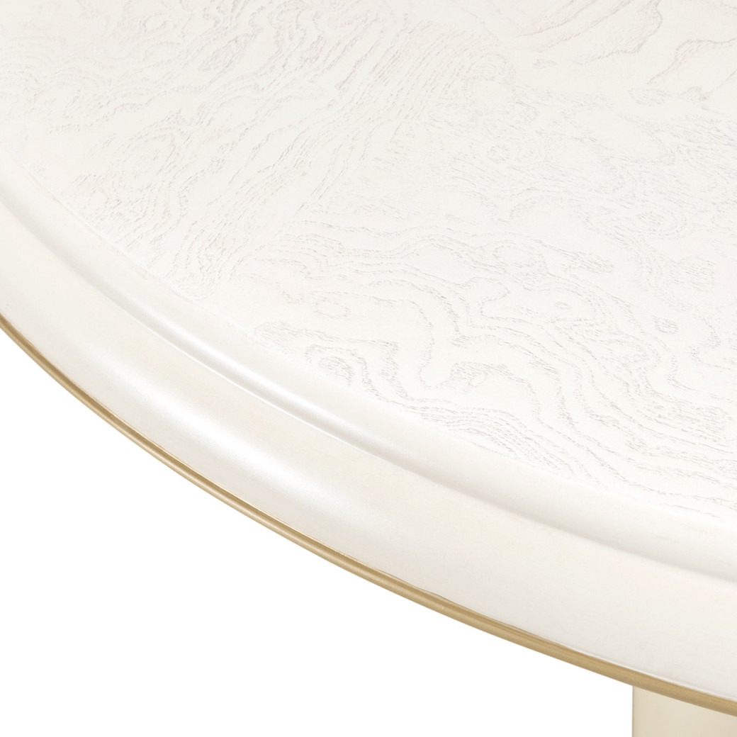 La Terrazza Round Dining Table – Creamy Pearl Finish by Michael Amini | 9092301-112
