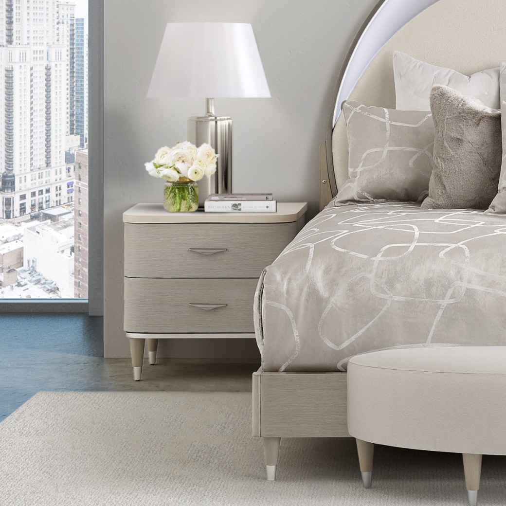Eclipse Moonlight Nightstand by Michael Amini | The Mansion Furniture