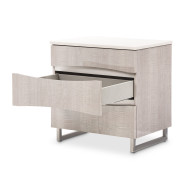 Marin Nightstand – Greige Finish by Michael Amini | NKI-MRIN040-13