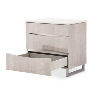 Marin Nightstand – Greige Finish by Michael Amini | NKI-MRIN040-13