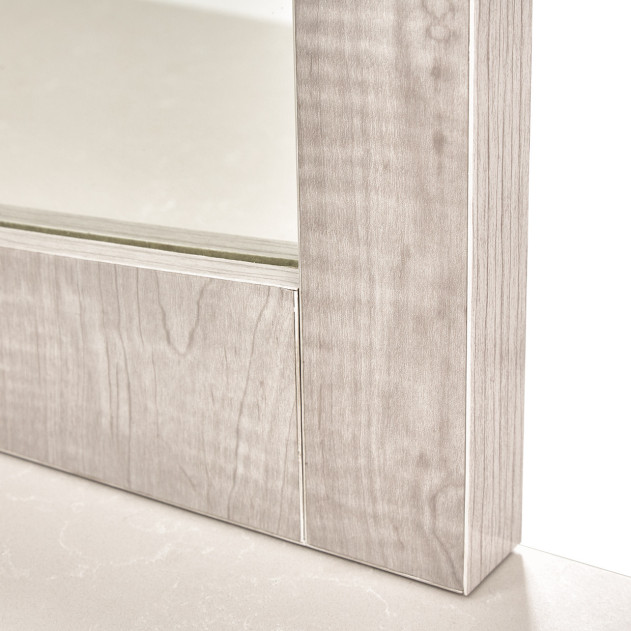 Marin Greige Wall Mirror by Michael Amini | The Mansion Furniture