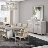 Marin Greige Wall Mirror by Michael Amini | The Mansion Furniture