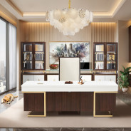 LT-CH1077GLD-18CLR Almara 18-Light Chandelier - Gold by Michael Amini
