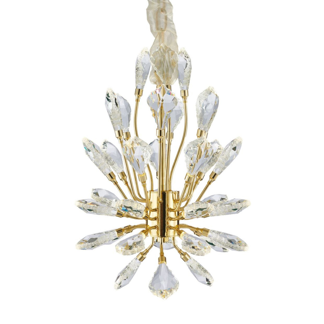 LT-CH1054GLED-CLR Astra 18" Crystal LED Chandelier - Gold by Michael Amini