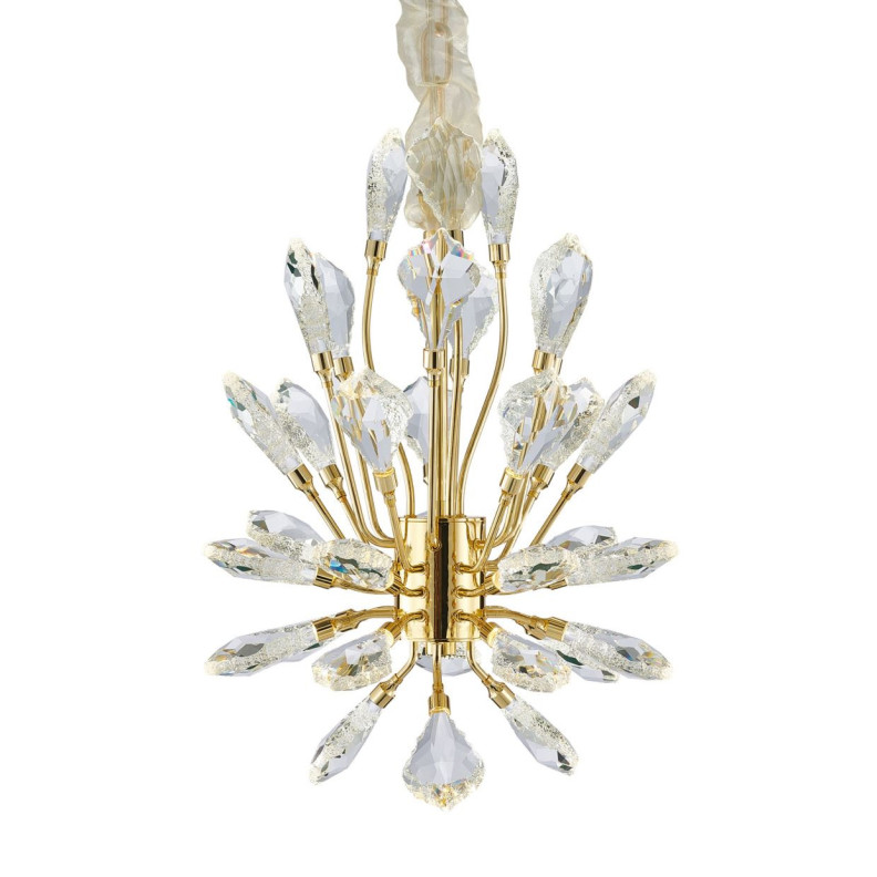 LT-CH1054GLED-CLR Astra 18" Crystal LED Chandelier - Gold by Michael Amini