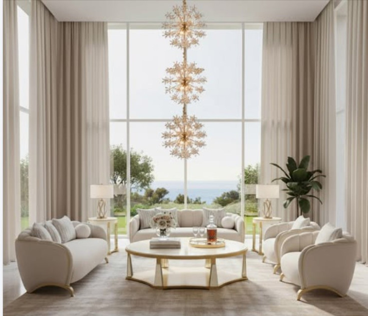 Sofa Light Champagne Scotts Square Collection by Michael Amini 9097816-CNSLK-124