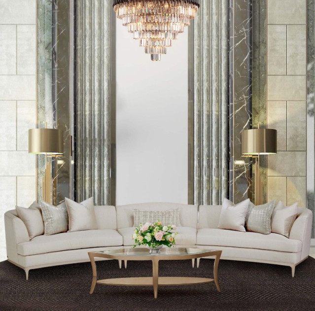 Michael Amini Malibu Crest 3-Piece Sectional Sofa
