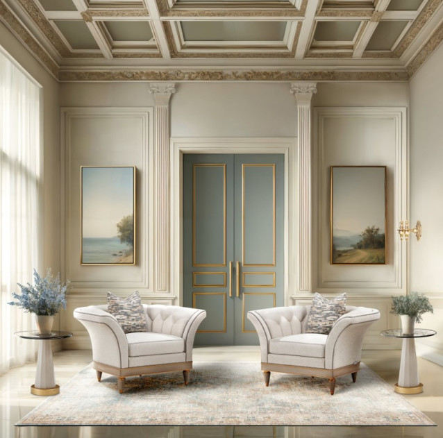St.Charles Matching Chair Dove Gray by Michael Amini 9088835-CIRUS-803