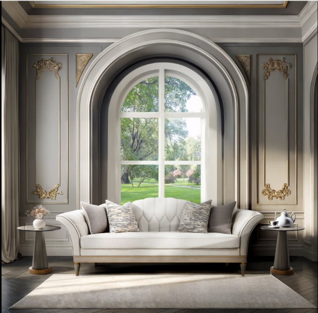 St.Charles Std Sofa Dove Gray by Michael Amini  9088815-CIRUS-803