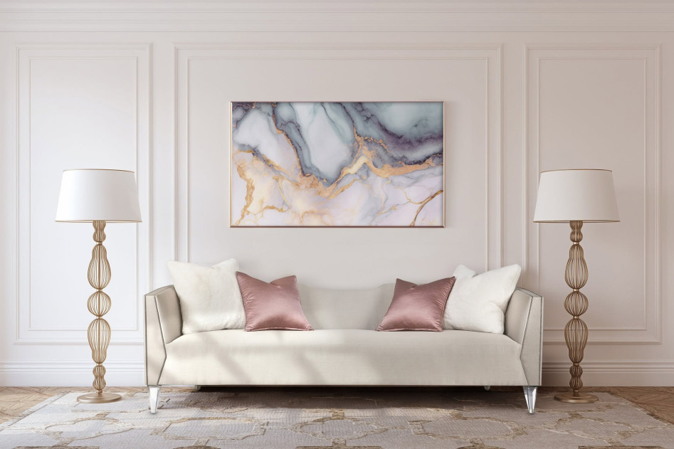 Sofa Linea Collection By Michael Amini Grey Pearl Silver Mist