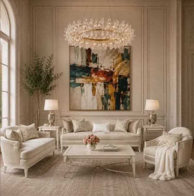 Sofa Light Champagne La Marisia Collection By Michael Amini 9089815-TRQUL-124