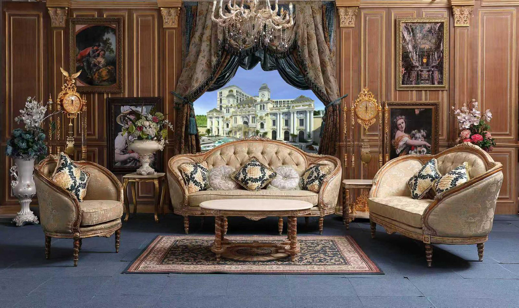 LUX-GV10 Victorian Sofa & Loveseat | Infinity Furniture