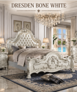 Dresden Bone White Finish Collection by Acme Furniture