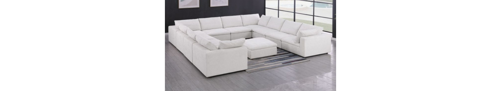 Stationary Sectionals By Global United Furniture Enterprises (GU Furniture)