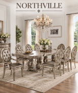 Northville  Antique Champagne Finish Collection By Acme Furniture