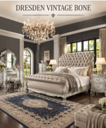 Dresden Vintage Bone White Finish Collection By Acme Furniture